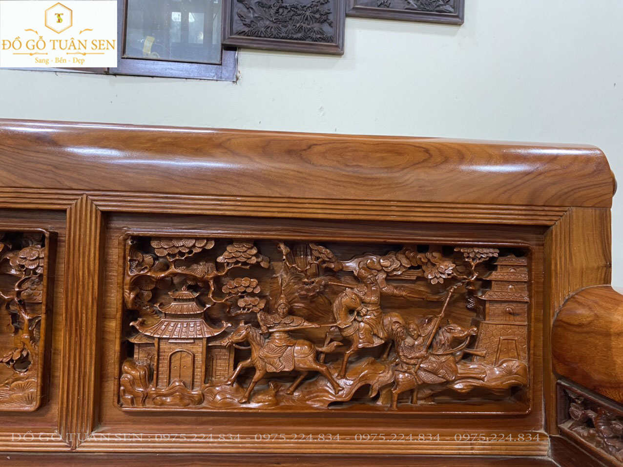 bộ trường kỷ chạm tích 